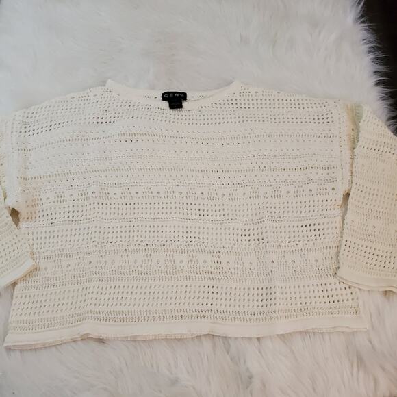 Cotton Emporium Large Boat Neck Pointelle Sweater $58 - Picture 5 of 7